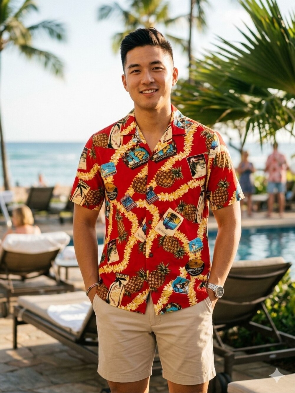 Hawaiian Shirt Made In Hawaii 100% Cotton Size Small